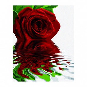 Картина для раскрашивания по номерам - Красная роза, размер 40 х 50 см. (Schipper, 9130521)